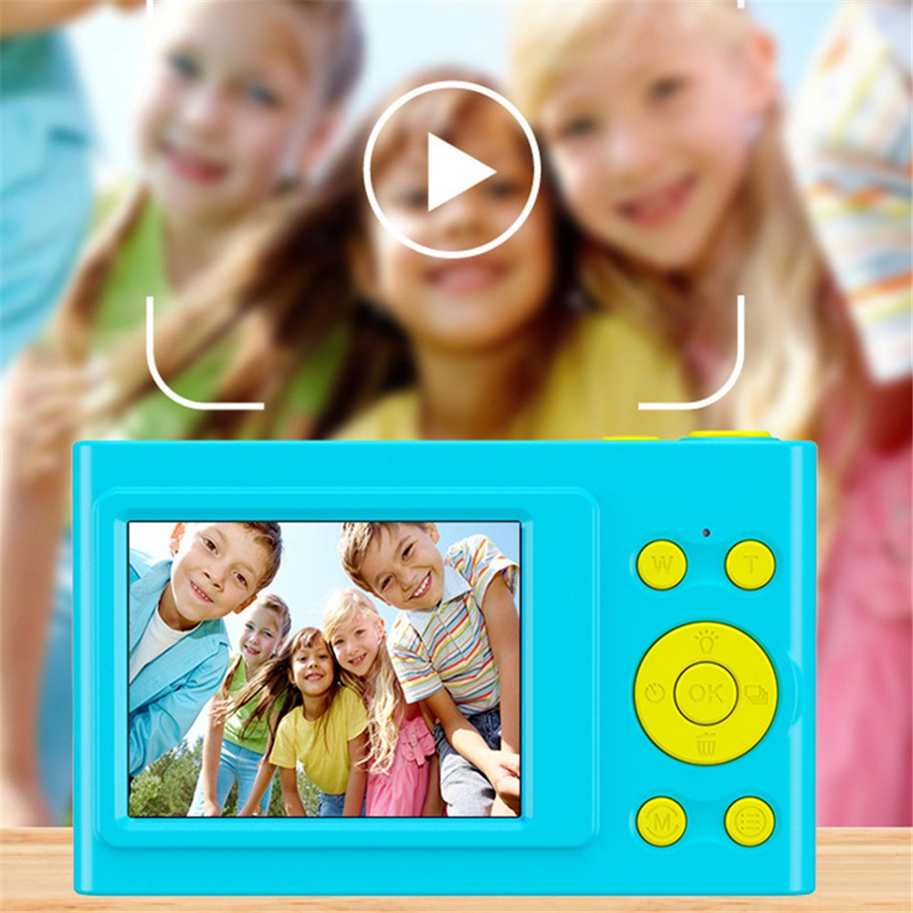 S7 2.4 inch Screen Mini Retro Children Camera Toy Rechargeable Camera Camcorder Kids Gift (with 32GB Memory Card)