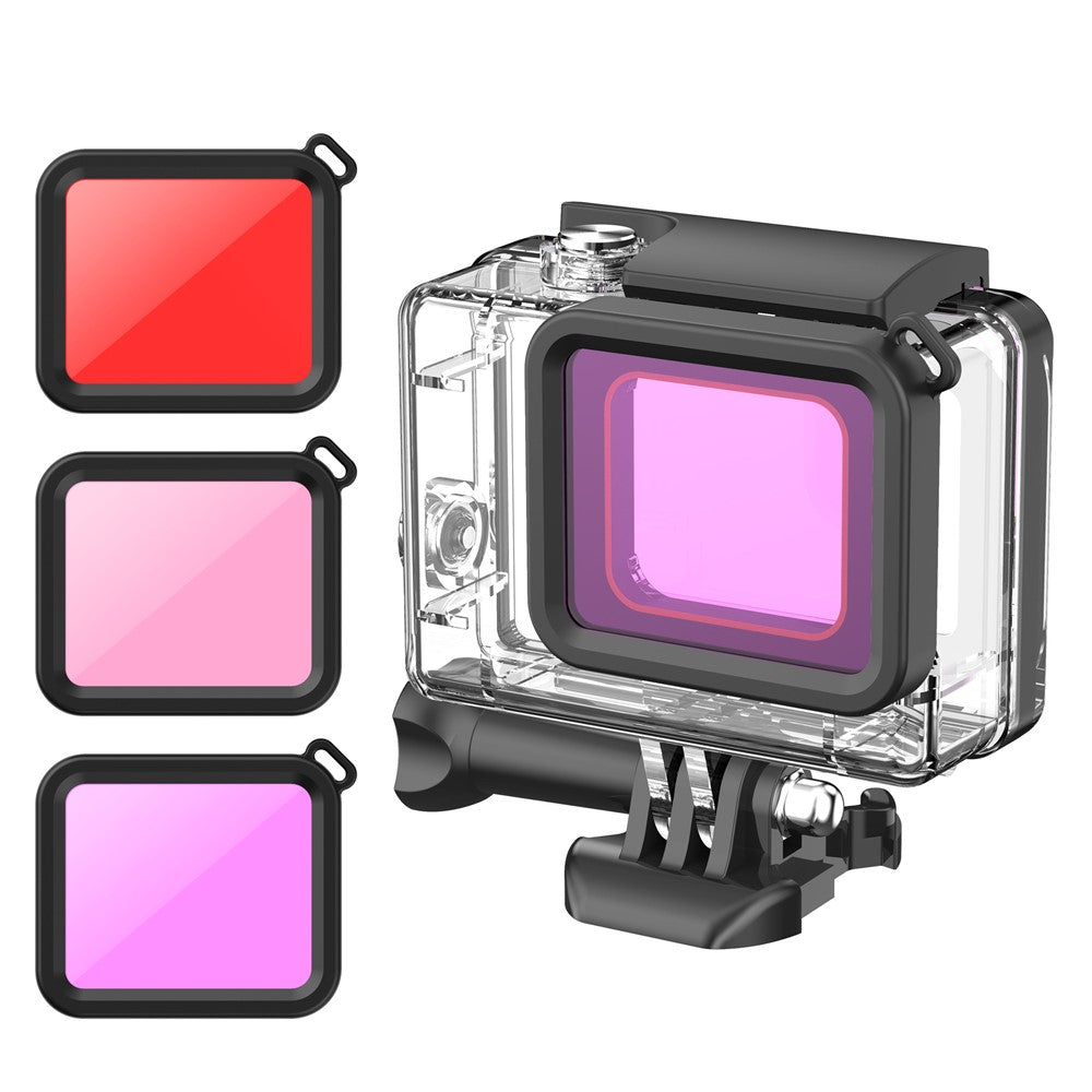 HL-308 For GoPro Hero 7 / 6 / 5 Waterproof Case Filter Diving Housing Filter