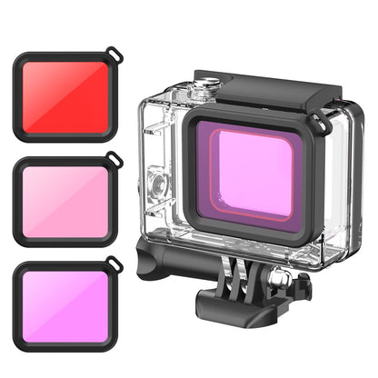 HL-308 For GoPro Hero 7 / 6 / 5 Waterproof Case Filter Diving Housing Filter