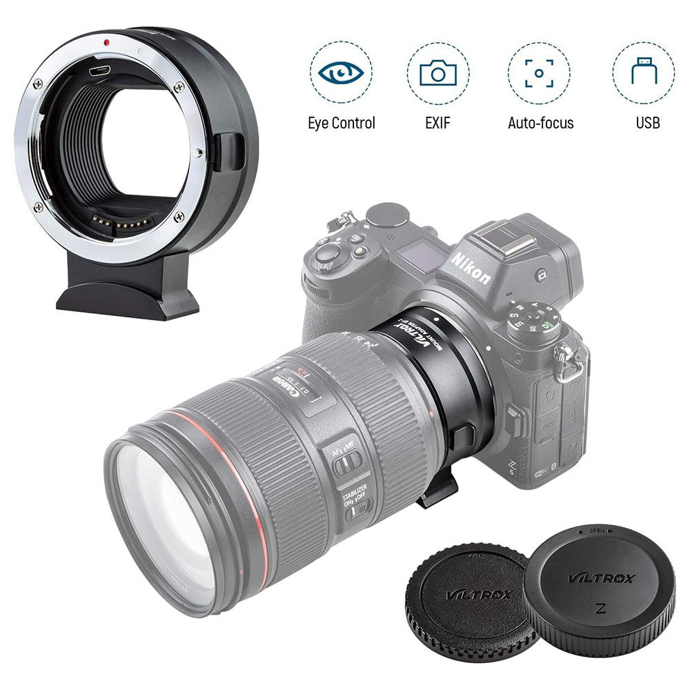 VILTROX For Canon EF to Nikon Z Mount Camera Lens Mount Adapter Ring Auto Focus Firmware Upgradable