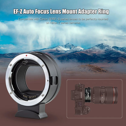 VILTROX For Canon EF to Nikon Z Mount Camera Lens Mount Adapter Ring Auto Focus Firmware Upgradable