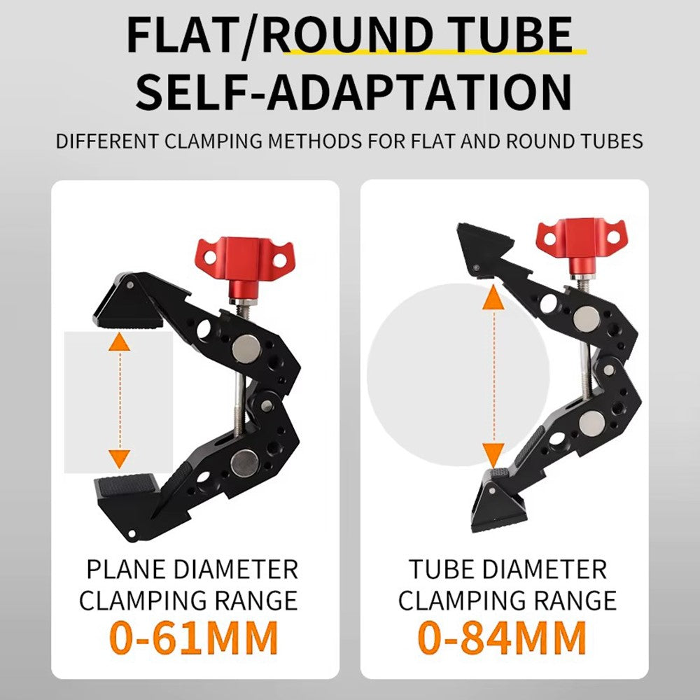 F084 Universal Photography Light Stand Clamp Metal Hot Shoe Mount Multi-Function Crab Clamp