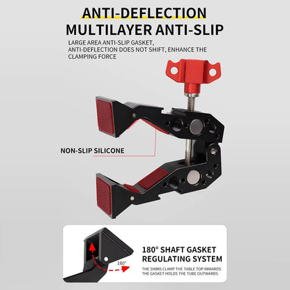 F084 Universal Photography Light Stand Clamp Metal Hot Shoe Mount Multi-Function Crab Clamp
