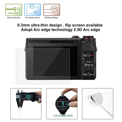 PULUZ PU5516 Camera Film for Canon PowerShot G7 X Mark II / G9 X Mark II / G1 X Mark III / EOS M6 / M6 Mark II / M100 / M50 / RP Tempered Glass Screen Protector