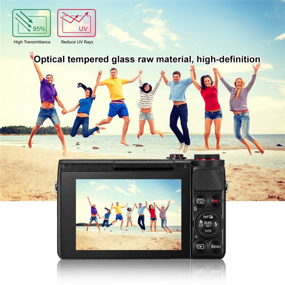 PULUZ PU5516 Camera Film for Canon PowerShot G7 X Mark II / G9 X Mark II / G1 X Mark III / EOS M6 / M6 Mark II / M100 / M50 / RP Tempered Glass Screen Protector