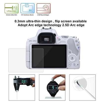 PULUZ PU5526 For Canon EOS 200D Camera 2.5D Curved Edge 9H Hardness Tempered Glass Screen Protector
