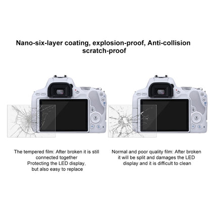 PULUZ PU5526 For Canon EOS 200D Camera 2.5D Curved Edge 9H Hardness Tempered Glass Screen Protector