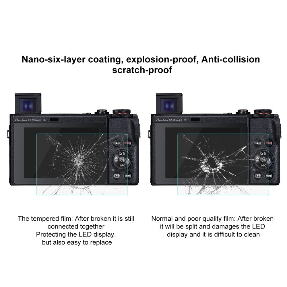 PULUZ PU5529 For Canon PowerShot G5 X Mark II Camera 2.5D Curved Edge 9H Tempered Glass Screen Protector
