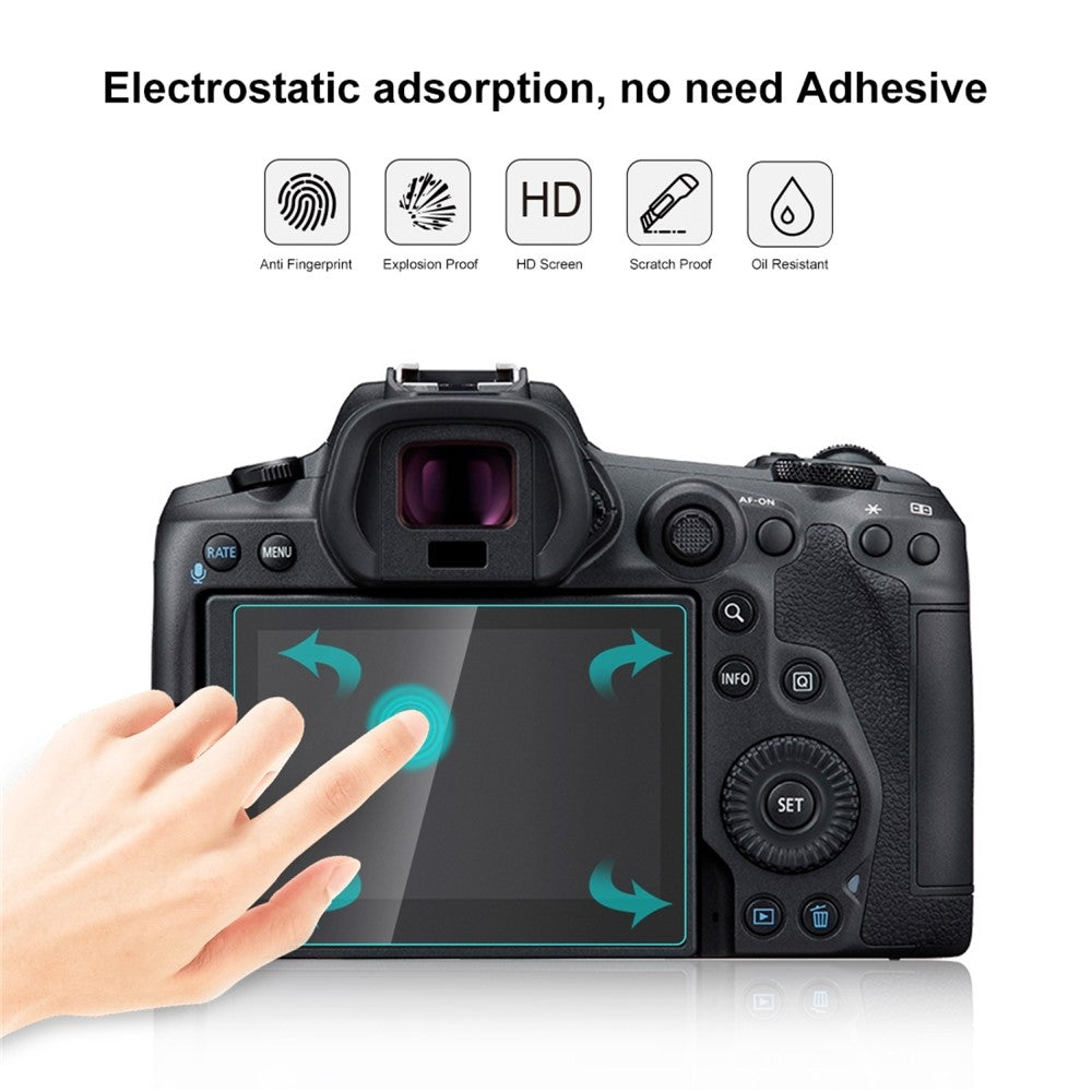PULUZ PU5533 For Canon EOS R5 / R5 C Camera 2.5D Curved Edge 9H Hardness Tempered Glass Screen Protector