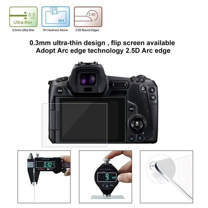 PULUZ PU5527 For Canon EOS R Camera 2.5D Curved Edge 9H Hardness Tempered Glass Screen Protector