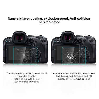 PULUZ PU5534 For Canon EOS R6 Camera 2.5D Curved Edge 9H Hardness Tempered Glass Screen Protector