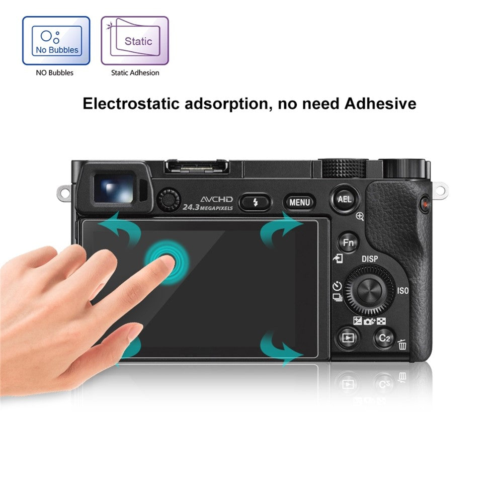 PULUZ PU5512 For Sony A6400 / A6000 / A6300 Tempered Glass Screen Protector 2.5D Curved Edge 9H Hardness Camera Film