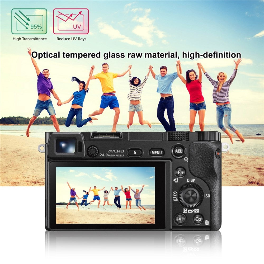 PULUZ PU5512 For Sony A6400 / A6000 / A6300 Tempered Glass Screen Protector 2.5D Curved Edge 9H Hardness Camera Film