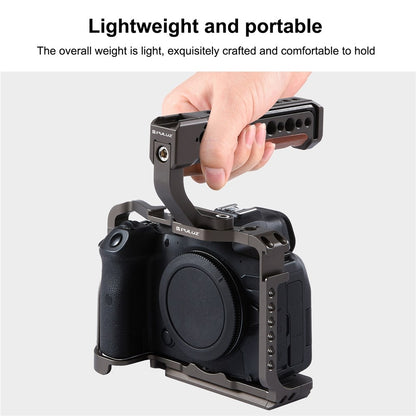 PULUZ PU3069GT For Canon EOS R5  /  EOS R6 Aluminum Alloy Camera Rabbit Cage with 1 / 4 3 / 8 Inch Threaded Holes