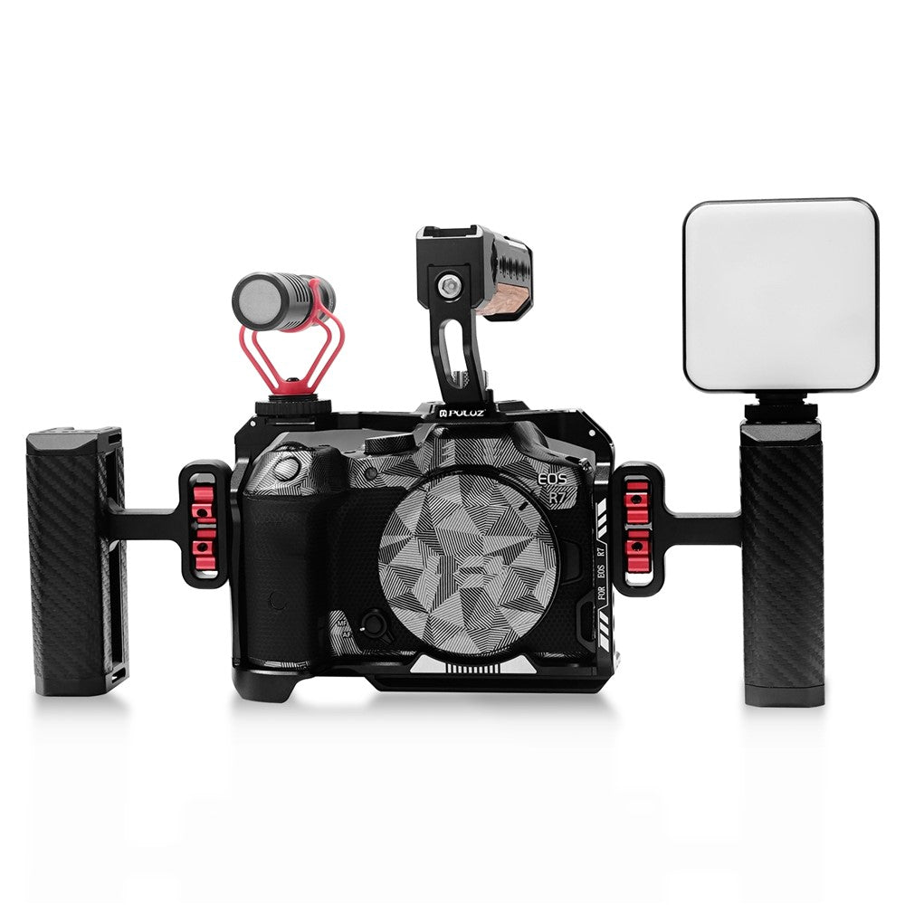 PULUZ PU3106B For Canon EOS R7 Camera Aluminum Alloy Rabbit Cage with 1 / 4 3 / 8 Inch Screw Hole