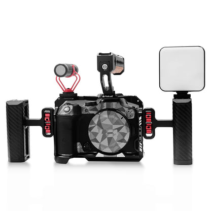 PULUZ PU3106B For Canon EOS R7 Camera Aluminum Alloy Rabbit Cage with 1 / 4 3 / 8 Inch Screw Hole