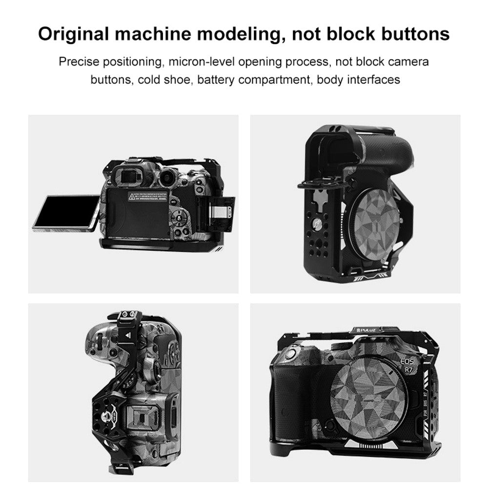 PULUZ PU3106B For Canon EOS R7 Camera Aluminum Alloy Rabbit Cage with 1 / 4 3 / 8 Inch Screw Hole