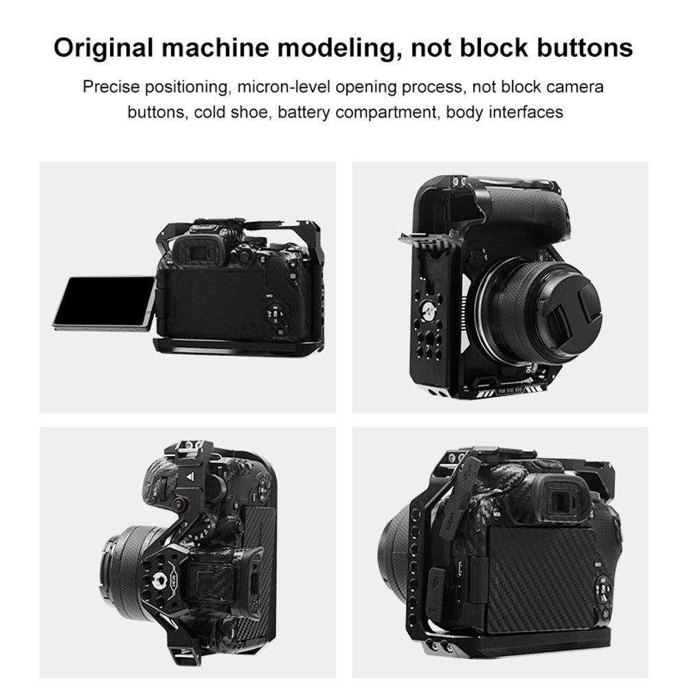 PULUZ PU3107B For Canon EOS R10 Camera Aluminum Alloy Rabbit Cage with 1 / 4 3 / 8 Inch Screw Hole