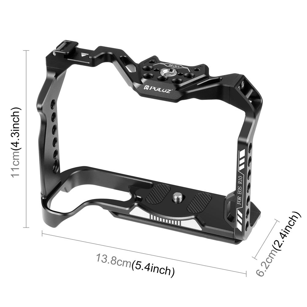 PULUZ PU3107B For Canon EOS R10 Camera Aluminum Alloy Rabbit Cage with 1 / 4 3 / 8 Inch Screw Hole