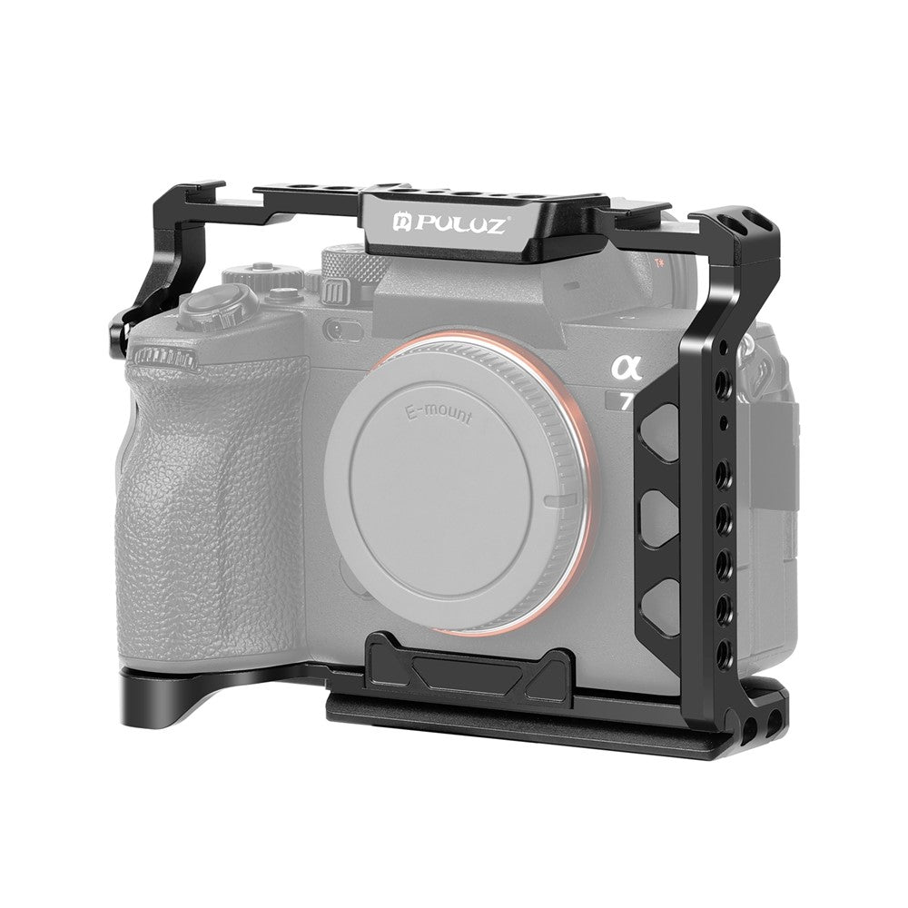 PULUZ PU3105B For Sony A7 IV / A7R III Camera Aluminum Alloy Rabbit Cage 1 / 4 3 / 8 Inch Screw Hole Protective Cage