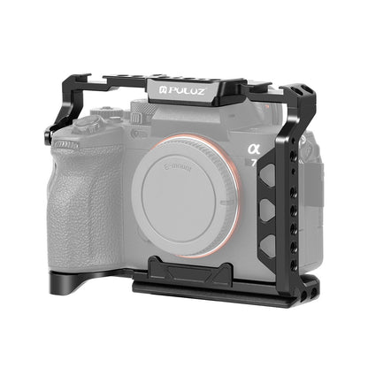 PULUZ PU3105B For Sony A7 IV / A7R III Camera Aluminum Alloy Rabbit Cage 1 / 4 3 / 8 Inch Screw Hole Protective Cage