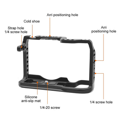PULUZ PU3113B For Canon EOS RP Aluminum Alloy Rabbit Cage with1 / 4 3 / 8 Inch Screw Holes Camera Accessories
