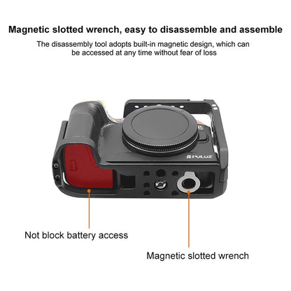 PULUZ PU3113B For Canon EOS RP Aluminum Alloy Rabbit Cage with1 / 4 3 / 8 Inch Screw Holes Camera Accessories