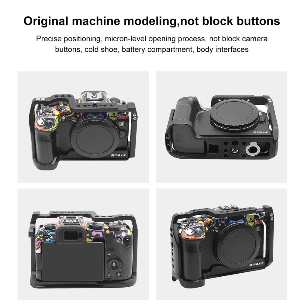 PULUZ PU3113B For Canon EOS RP Aluminum Alloy Rabbit Cage with1 / 4 3 / 8 Inch Screw Holes Camera Accessories