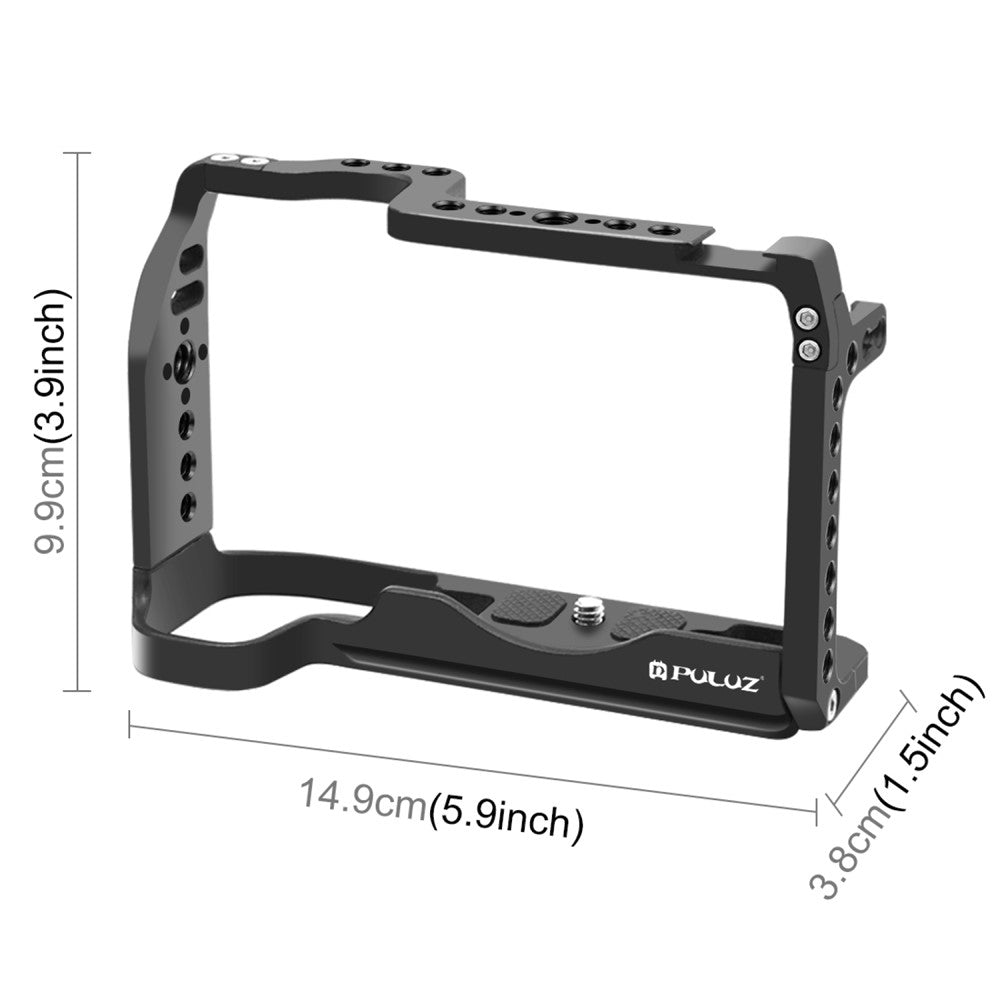 PULUZ PU3113B For Canon EOS RP Aluminum Alloy Rabbit Cage with1 / 4 3 / 8 Inch Screw Holes Camera Accessories