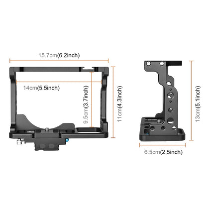 PULUZ PU3097B For Nikon Z 7 / Z 6 Mirrorless Camera Cage Aluminum Alloy Cold Shoe Mount Expansion Cage