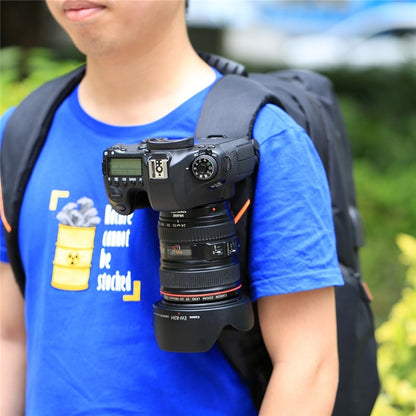 PULUZ PU231R Quick Release Belt Clip with Quick Release Plate Aluminum Alloy Backpack Mount Holder for Camera