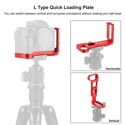 PULUZ PU3541 L-Shaped Quick Release Plate for Sony A9  /  A7 III  /  A7R III Aluminum Alloy Shooting Bracket