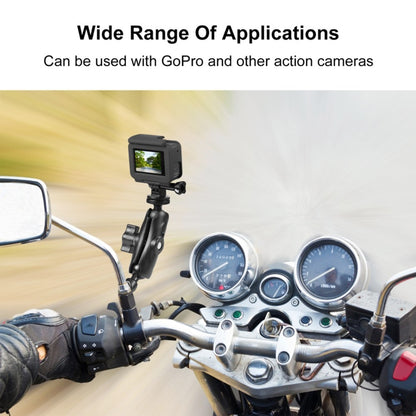 PULUZ PU702B For GoPro Action Camera Motorcycle  /  Bicycle Mirror Mount Aluminum Alloy Adjustable Bracket