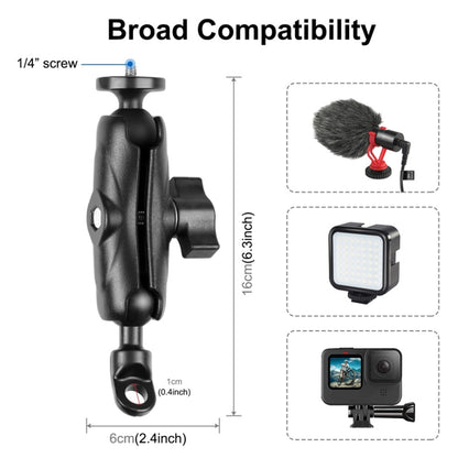 PULUZ PU702B For GoPro Action Camera Motorcycle  /  Bicycle Mirror Mount Aluminum Alloy Adjustable Bracket