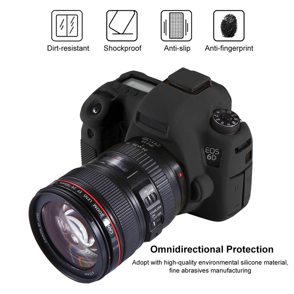PULUZ PU7101 Camera Silicone Protective Case for Canon EOS 6D Full Body Protective Cover