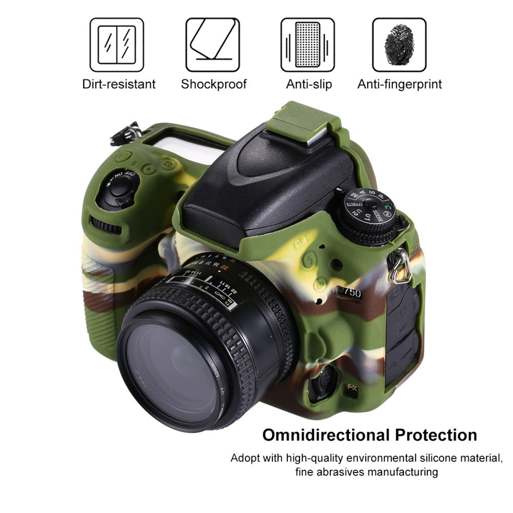 PULUZ PU7103 Camera Case for Nikon D750 Soft Silicone Protective Cover Housing Skin