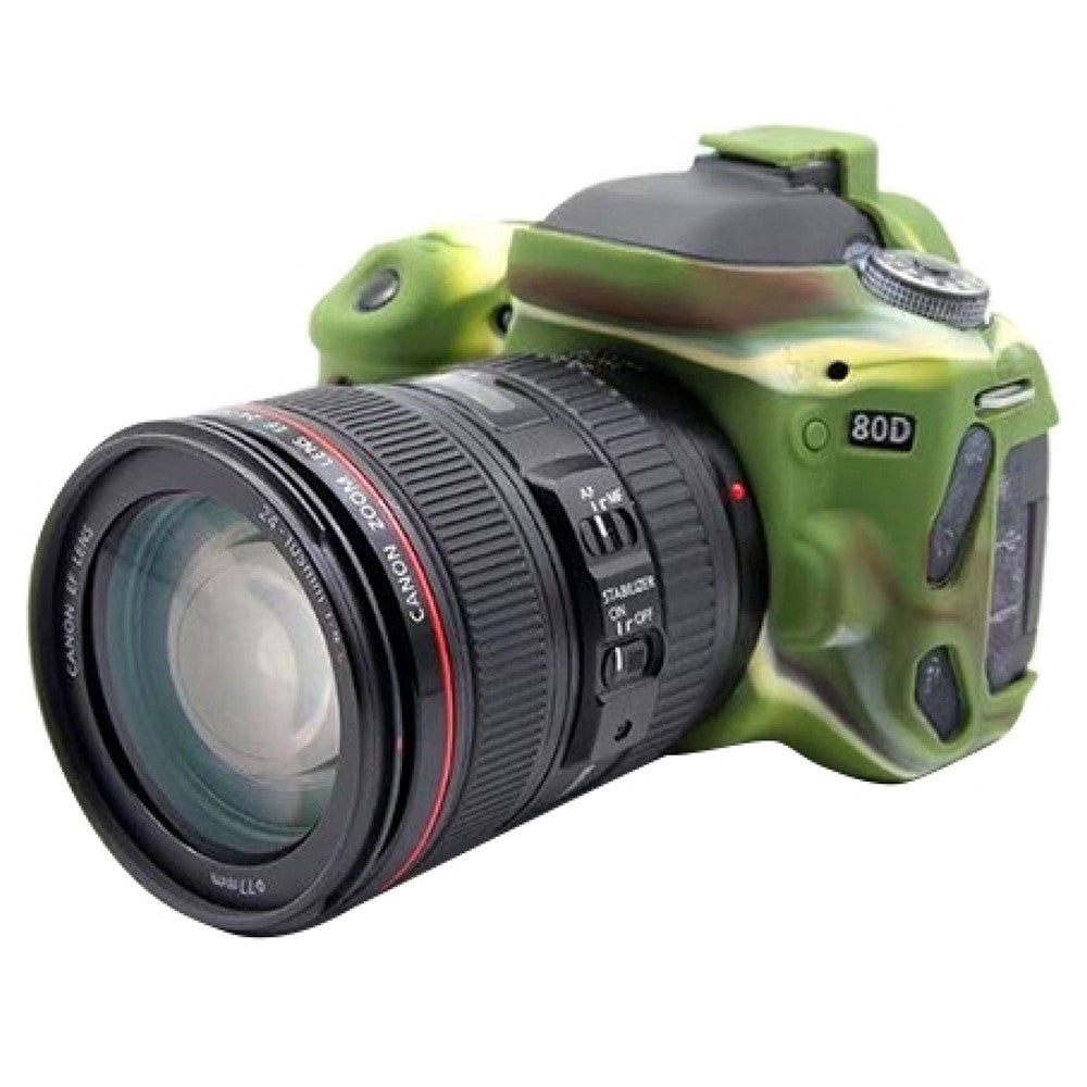 PULUZ PU7104 Camera Case for Canon EOS 80D Soft Silicone Protective Cover Housing Skin