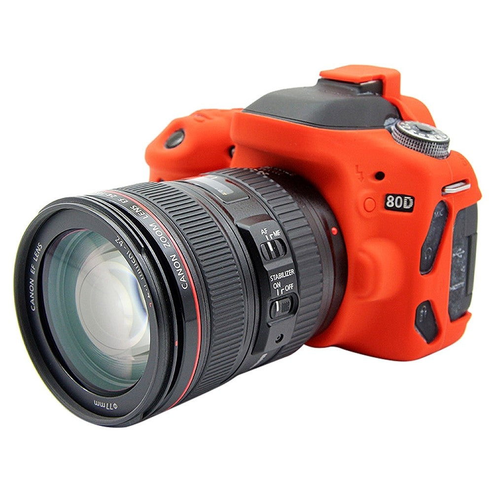 PULUZ PU7104 Camera Case for Canon EOS 80D Soft Silicone Protective Cover Housing Skin