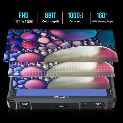 FEELWORLD FW568 PRO 6 Inch Camera Monitor 1200nit High Brightness HD Display Screen for DSLR / Mirrorless Cameras