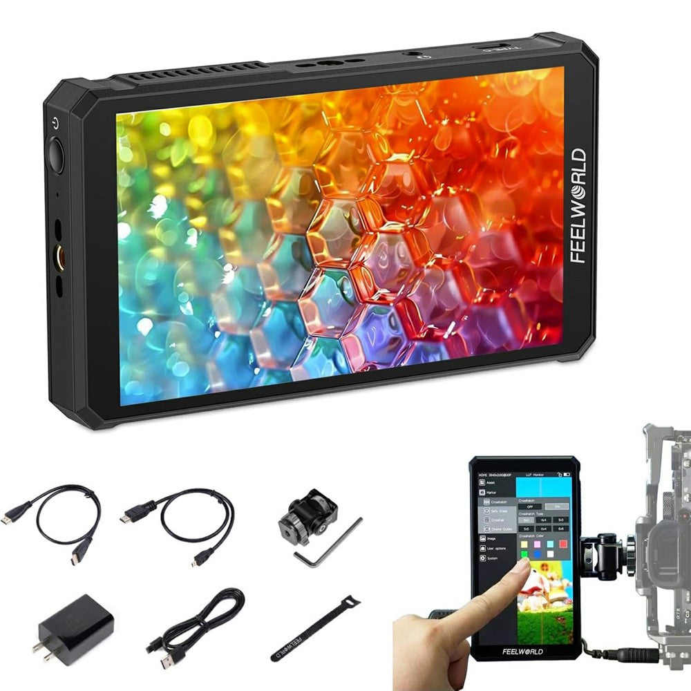 FEELWORLD PS6 5.5 Inch OLED HD Camera Monitor 4K60HZ Portrait / Landscape Touchscreen Display for Photography / Videography