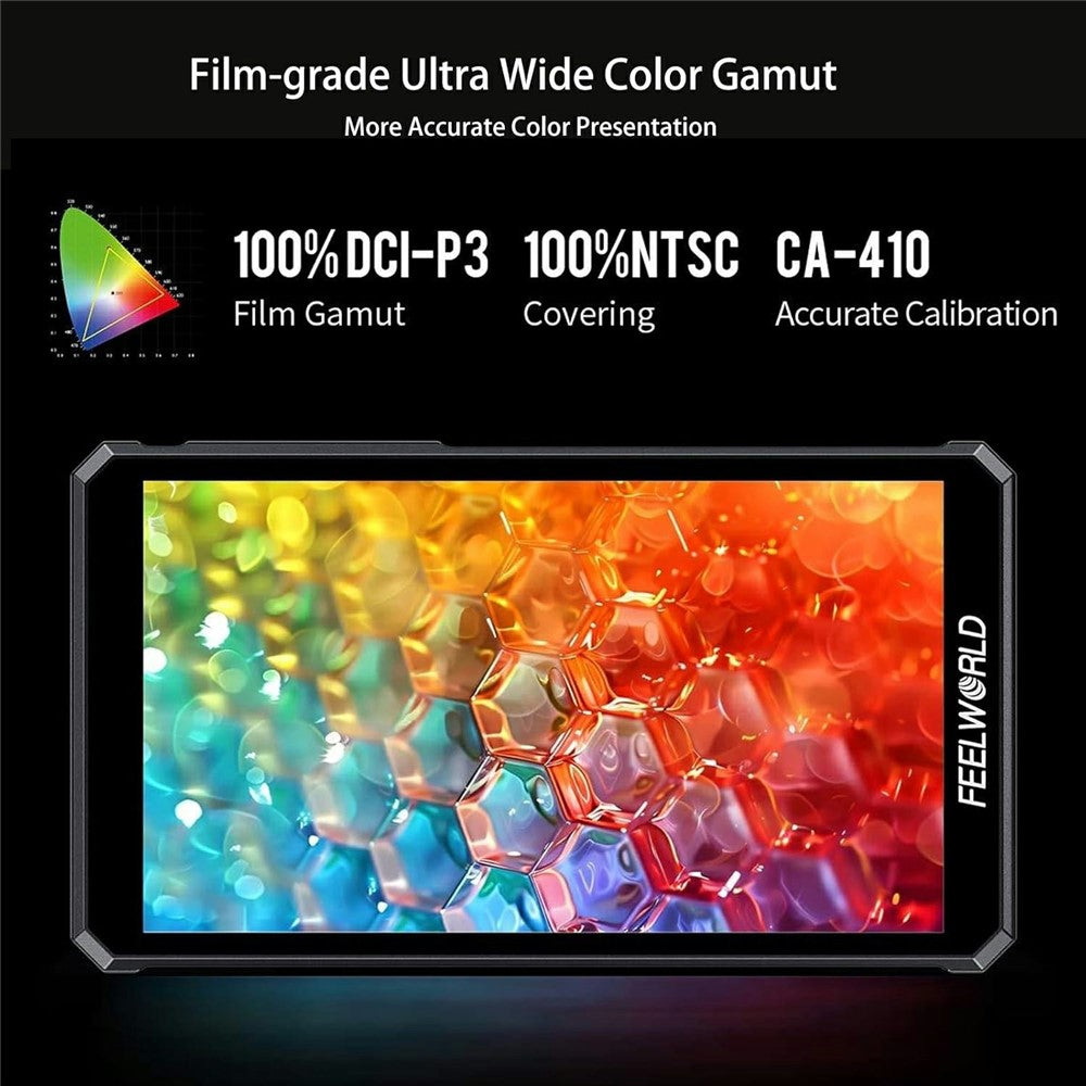 FEELWORLD PS6 5.5 Inch OLED HD Camera Monitor 4K60HZ Portrait / Landscape Touchscreen Display for Photography / Videography