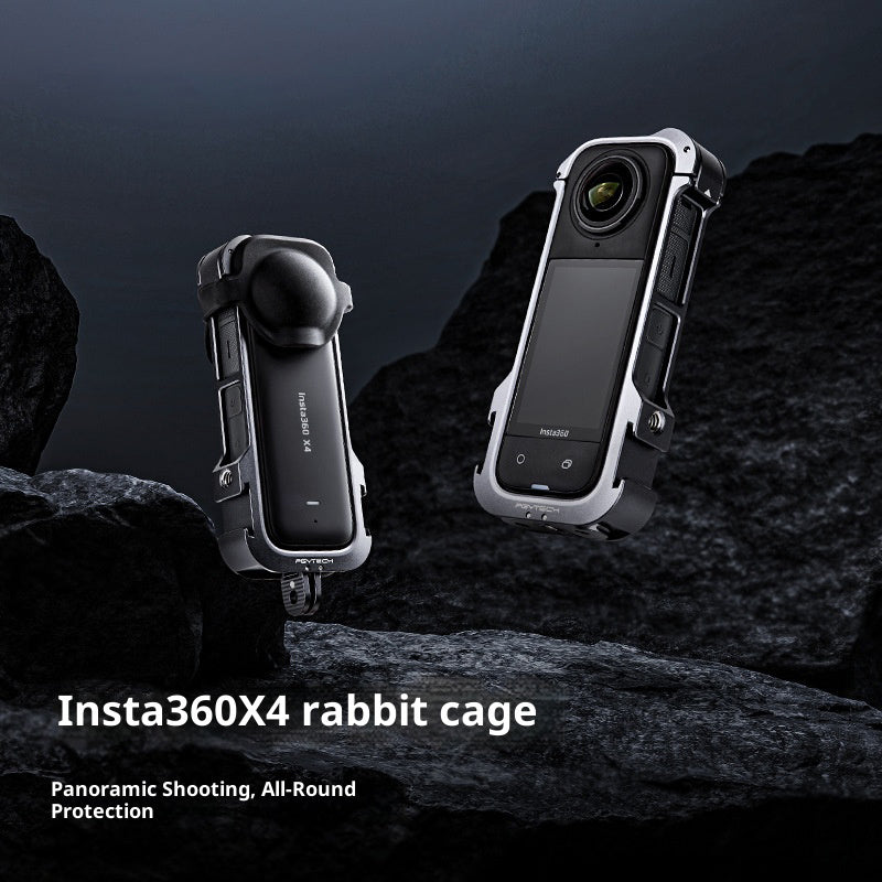 PGYTECH P-55A-010 For Insta360 X4 Camera Protective Cage Aluminum Alloy Frame with Lens Cap