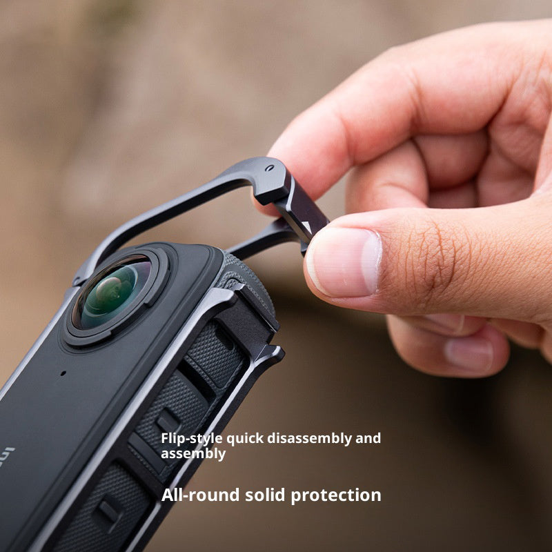 PGYTECH P-55A-010 For Insta360 X4 Camera Protective Cage Aluminum Alloy Frame with Lens Cap
