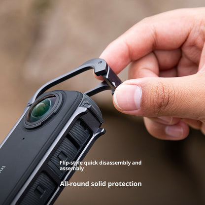 PGYTECH P-55A-010 For Insta360 X4 Camera Protective Cage Aluminum Alloy Frame with Lens Cap