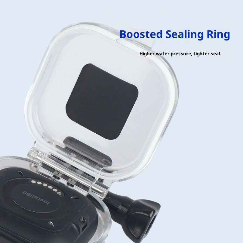 For Insta360 Go Ultra Action Camera Underwater Case 50m Diving Housing with Optical Glass Lens and 1/4 Interface