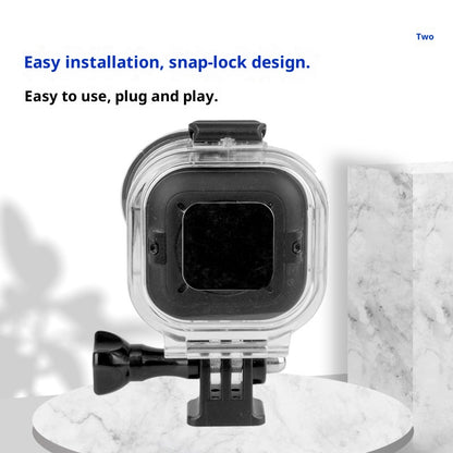 For Insta360 Go Ultra Action Camera Underwater Case 50m Diving Housing with Optical Glass Lens and 1/4 Interface