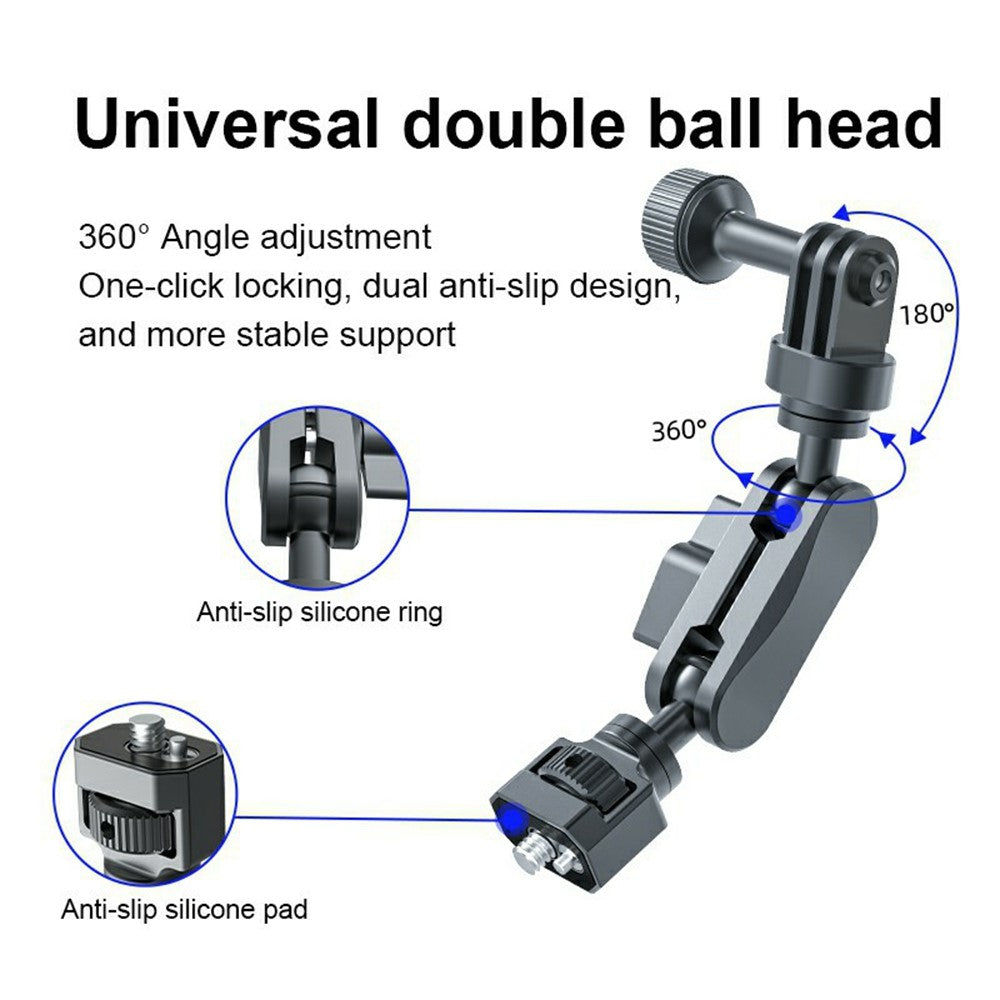 SX-Pj29 360° Adjustable Car Magic Arm Bracket Dual Ball Head Phone Mount Anti-Slip for Camera Photography