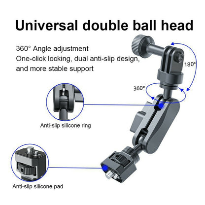 SX-Pj29 360° Adjustable Car Magic Arm Bracket Dual Ball Head Phone Mount Anti-Slip for Camera Photography