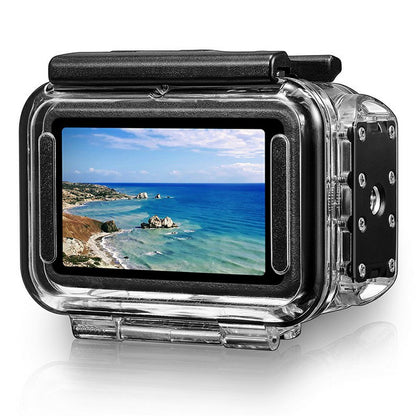 030 164FT  /  50m Waterproof Case for DJI Osmo Action 5 Pro  /  4  /  3 ABS Dive Housing Large Flat Glass Lens