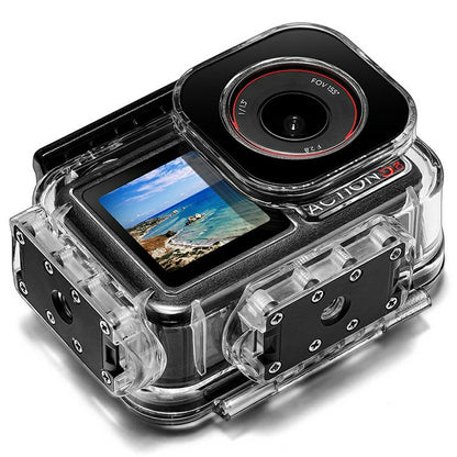 030 164FT  /  50m Waterproof Case for DJI Osmo Action 5 Pro  /  4  /  3 ABS Dive Housing Large Flat Glass Lens